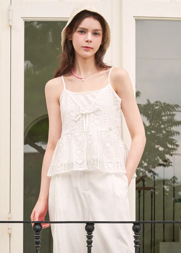  [44-120]  Stock Lace Bustier-Wide Pants Setup  스톡 레이스 뷔스티에-와이드 팬츠 셋업 (여름-바캉스룩-데이트룩-여행룩-데일리룩-셋업-뒷밴딩-레이스-레이어드-와이드팬츠-빅사이즈-자체제작) 