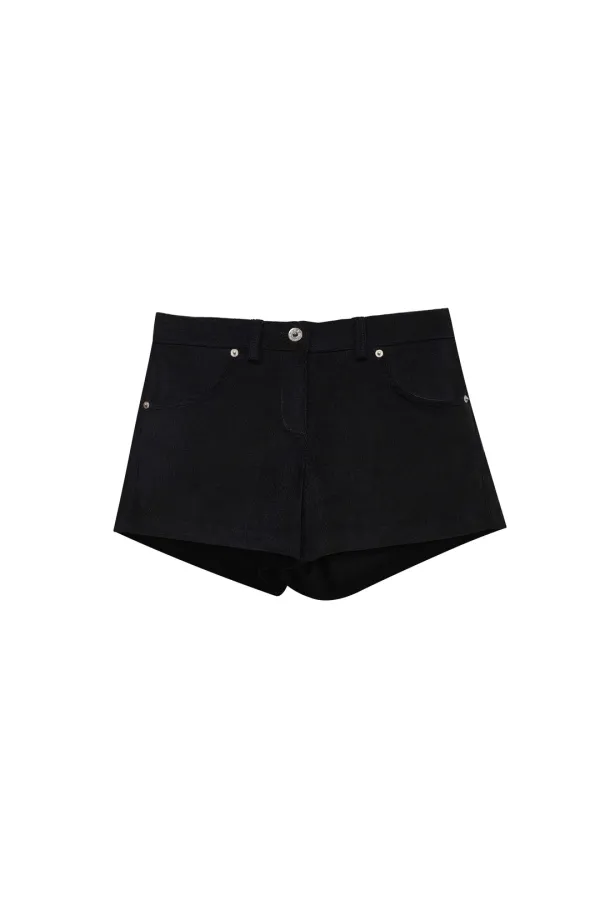 SILEN CORDUROY MICRO PANTS / BLACK