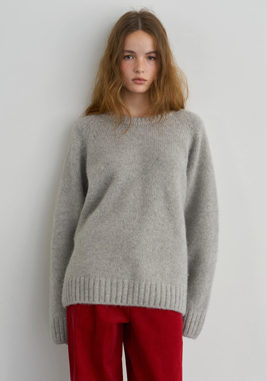 이브세이지 Hairy loose-fit knit (Light grey) 상품 이미지 2