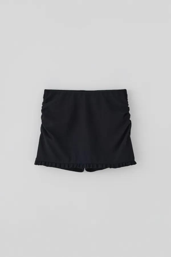 T/T Shirring skirt pants (black)