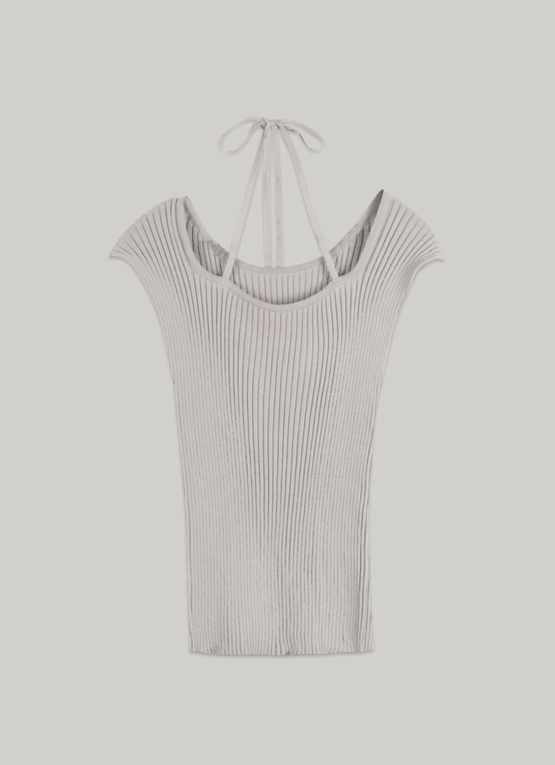 아워코모스 comos 1471 boat-neck ribbed kint (gray) 상품 이미지 3