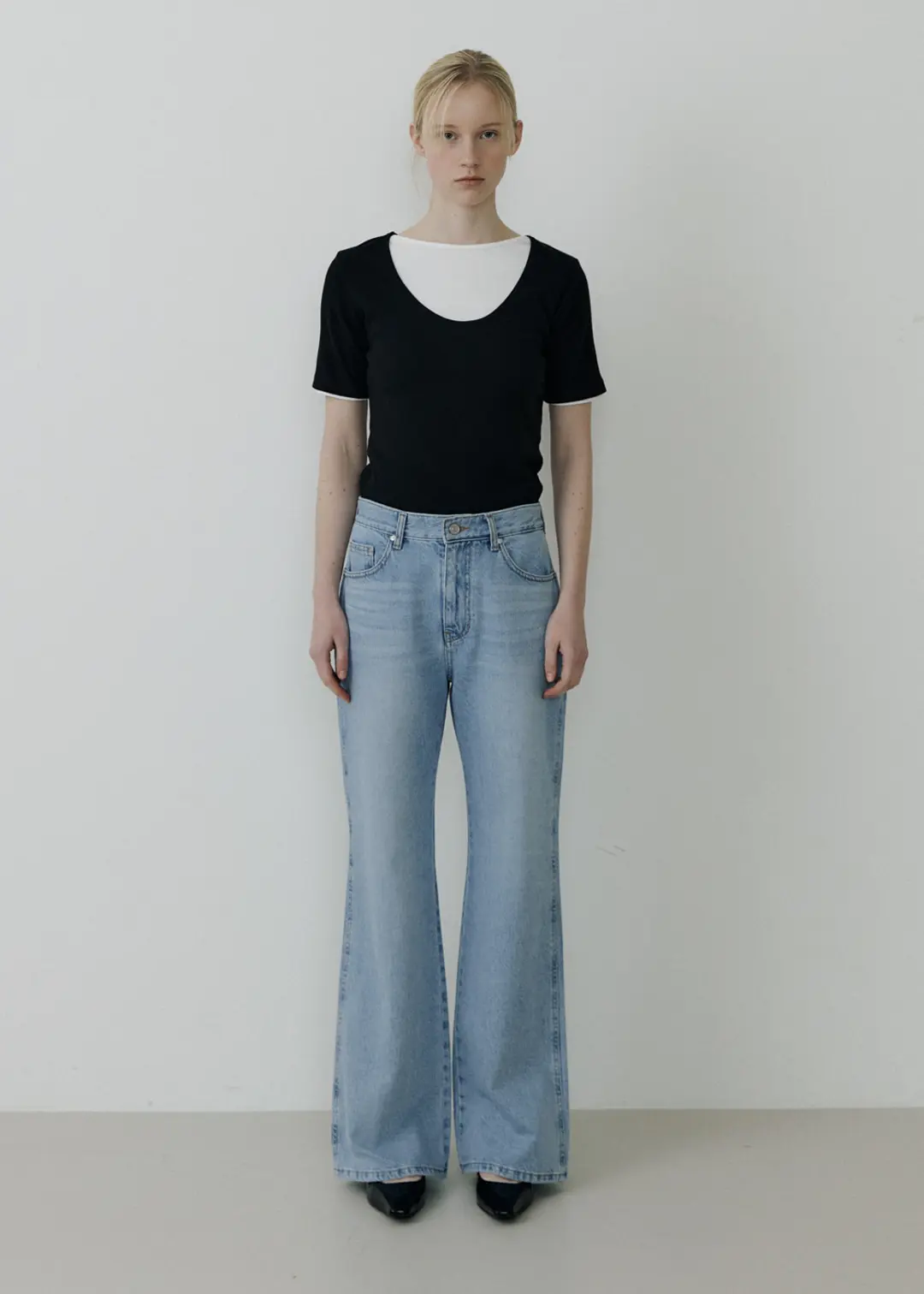 블루브릭 Wide boot cut denim (light blue) 상품 이미지 2