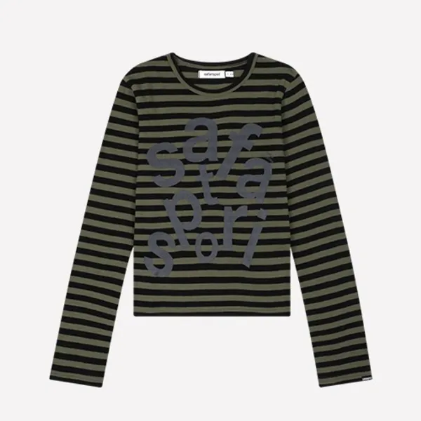 1/2 Ticketing Stripe Border Tee (Olive)