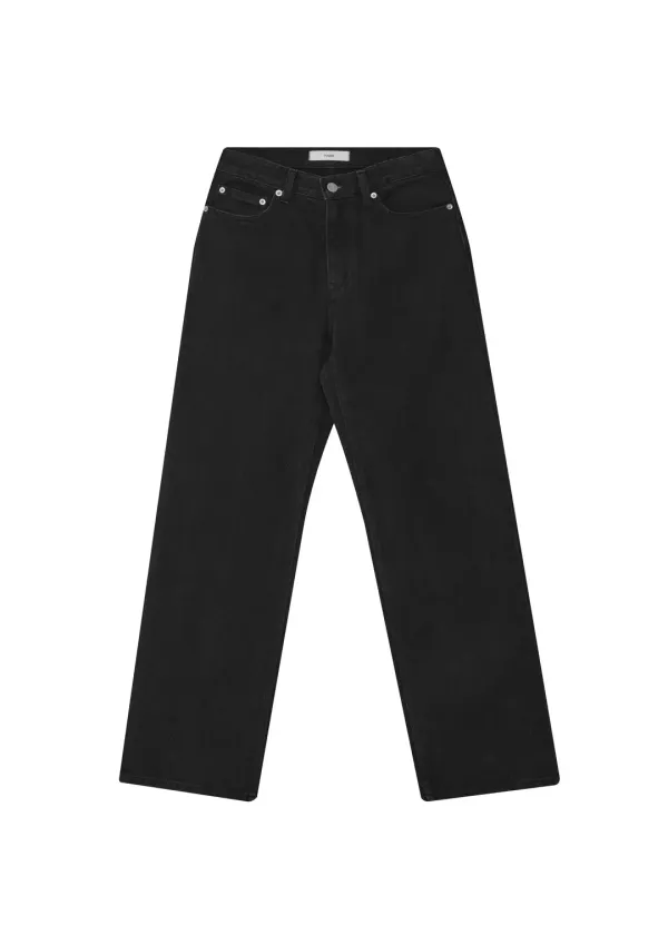 Washed black denim