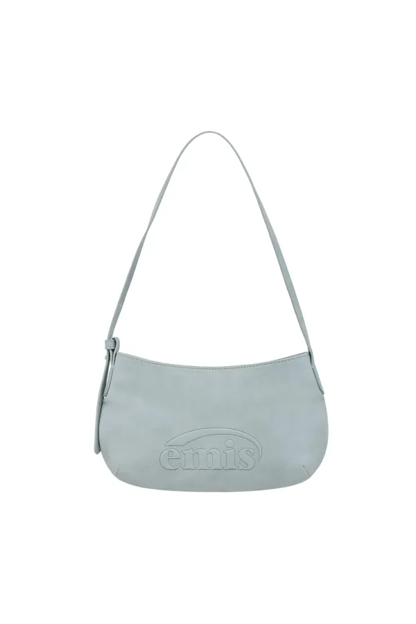 LOGO EMBOSSED TOTE BAG-PASTEL BLUE