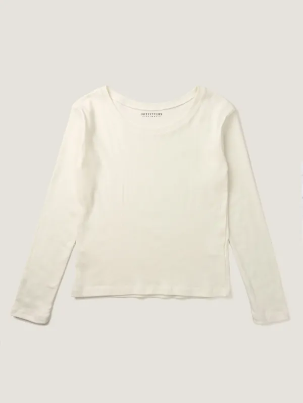 SMOOTH SCOOP NECK TOP [ Natural ]