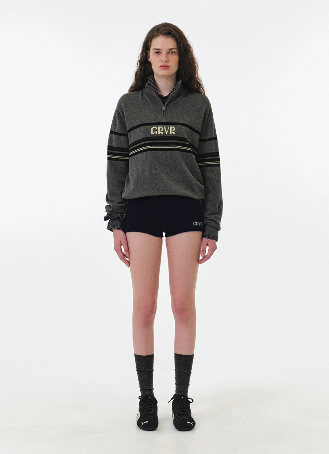 그로브 GRVR KNIT HAIF ZIP-UP 상품 이미지 2