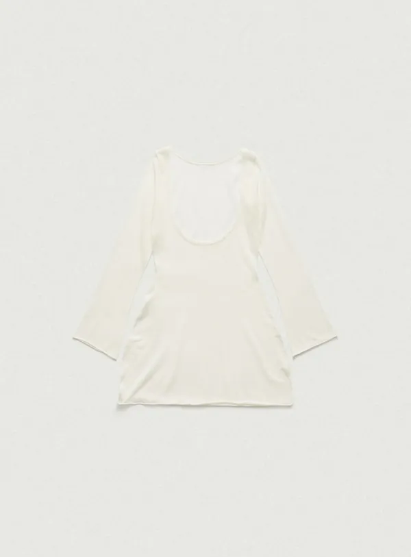 Pia Linen Backless Mini Dress_Ivory