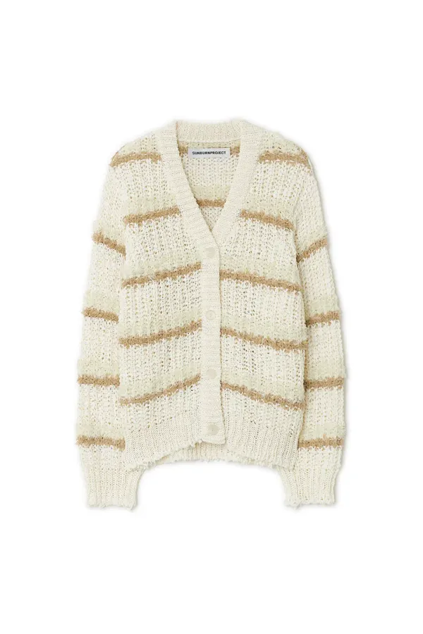 BLENDED OVERFIT CARDIGAN, CREAM