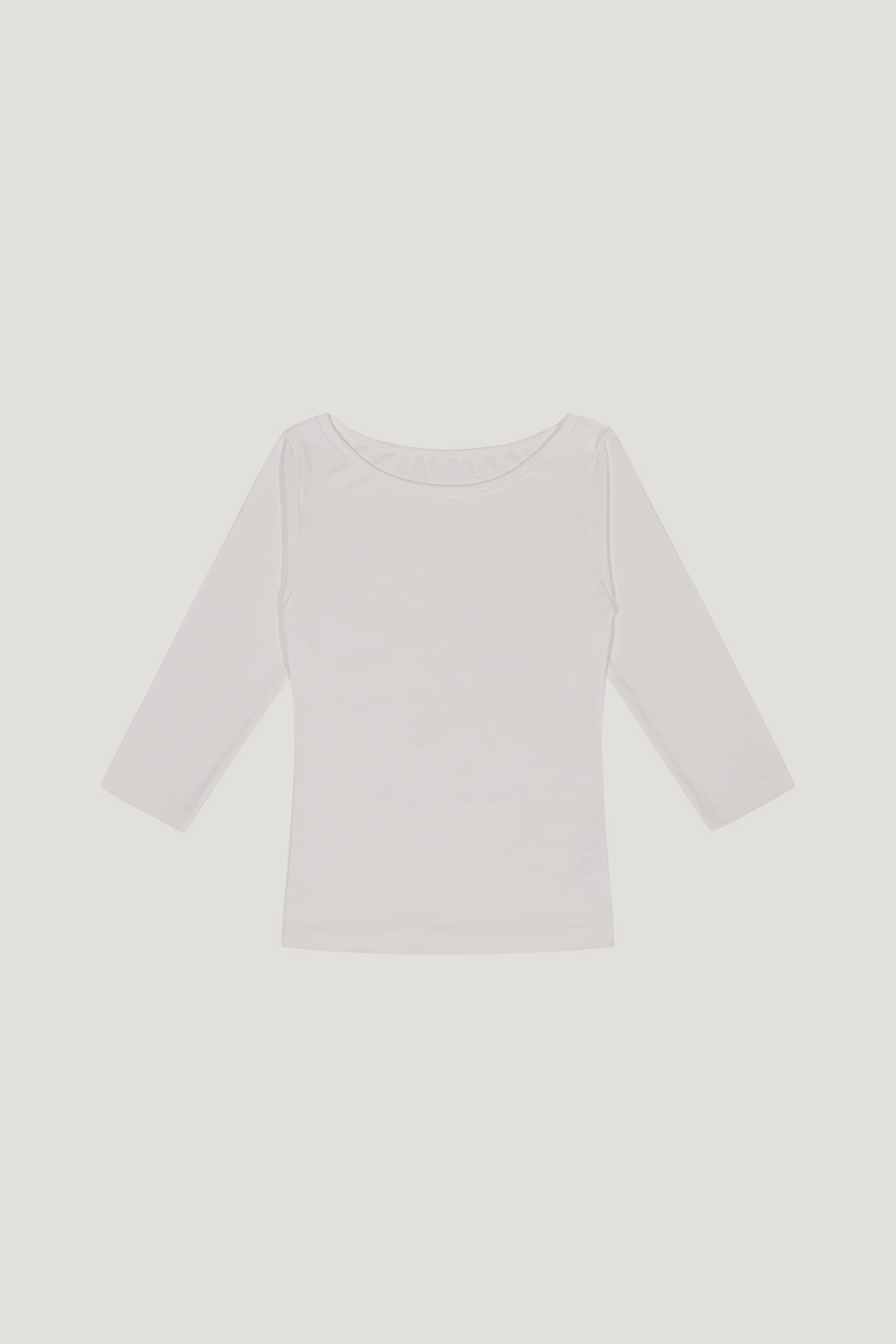 리브어리 Boatneck 3/4 Tee (white) 상품 이미지 1