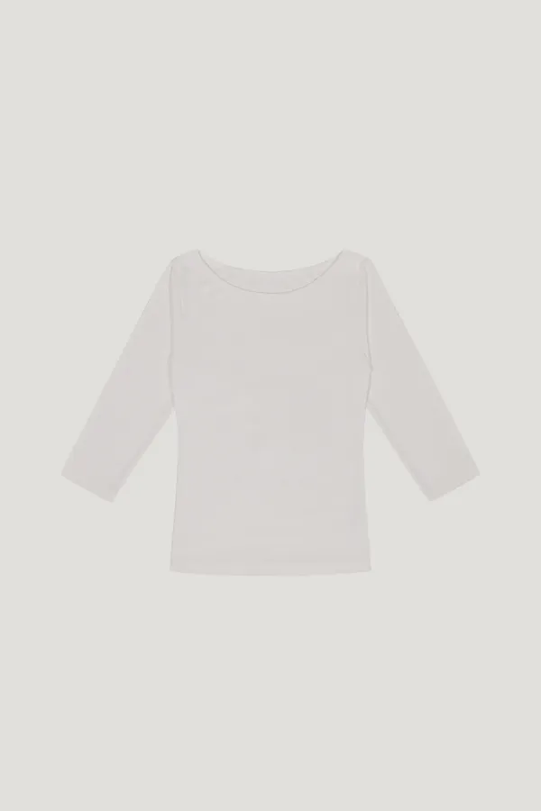 Boatneck 3/4 Tee (white)