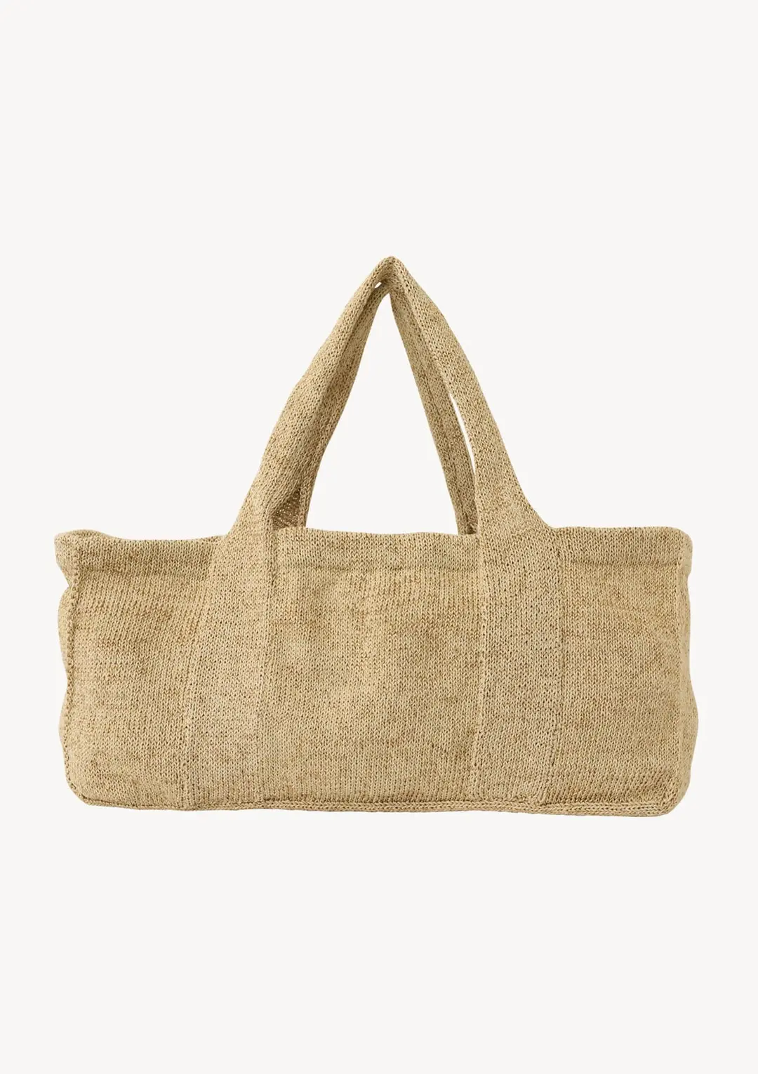 [Exclusive]Large Tricot Handmade Knit Bag in Gold