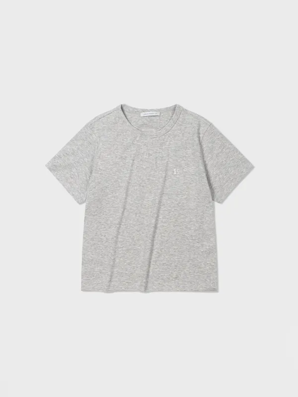 Organic Silket Lc Mini T-Shirt_Melange Grey