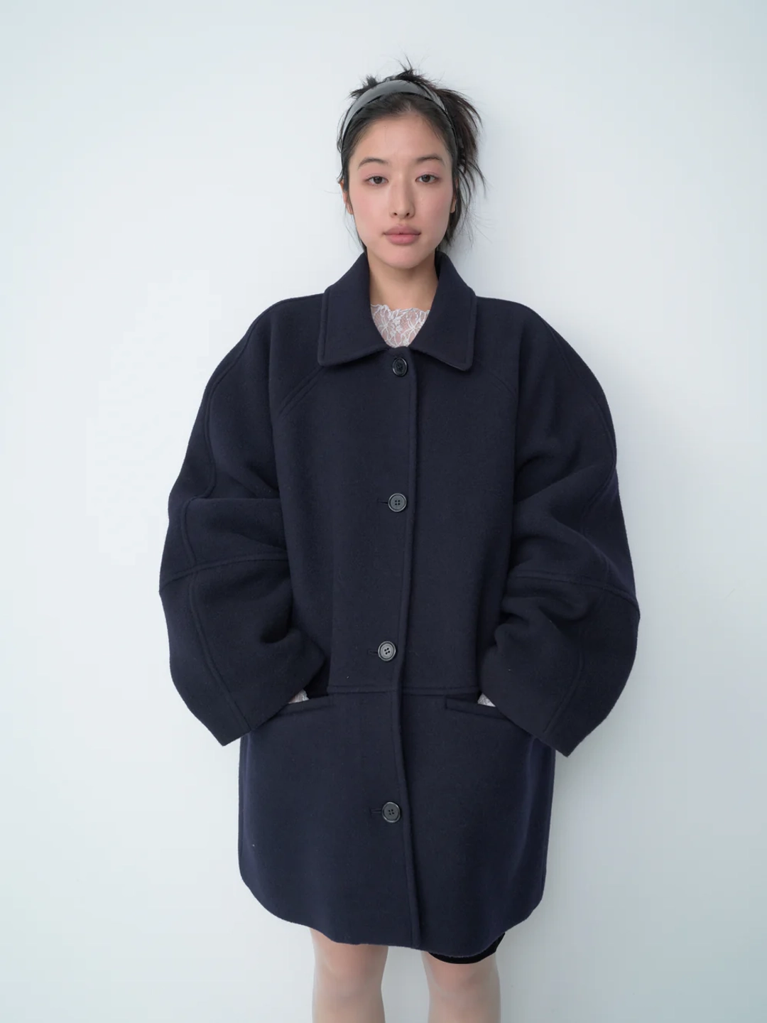 캐롤쇼페 GRANPA WOOL COAT IN NAVY 상품 이미지 2