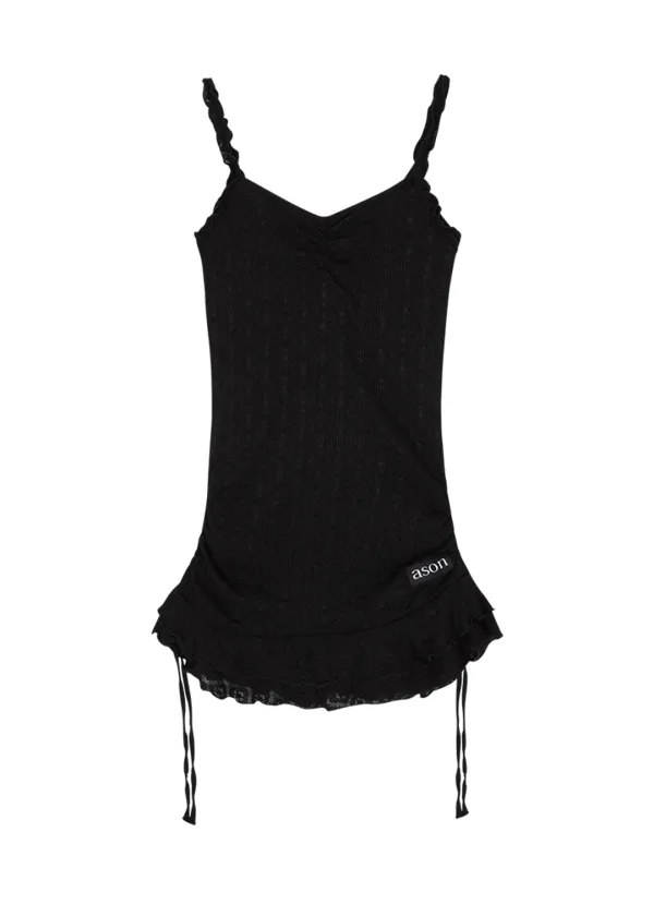 [6월 4일 순차배송] BLOSSOM MINI DRESS / BLACK