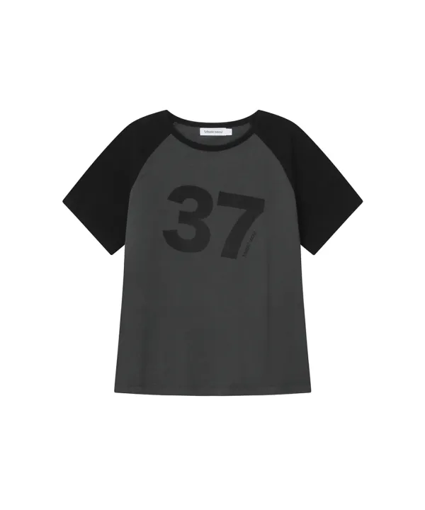 Miseki 37 raglan short sleeve CHARCOAL
