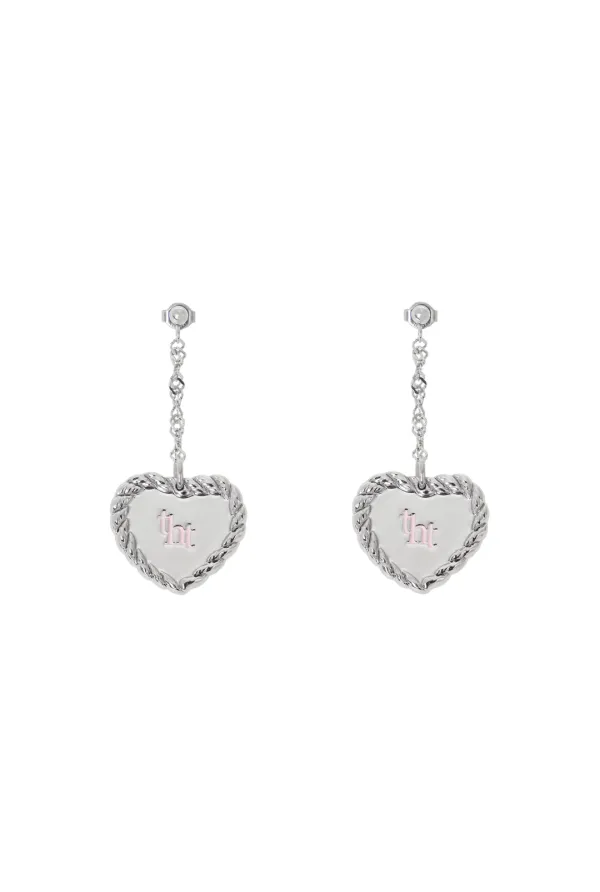 Heart twist earrings