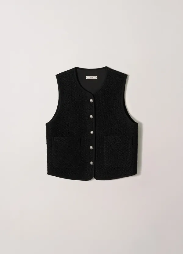 4th / Concho Tweed Vest (Black)