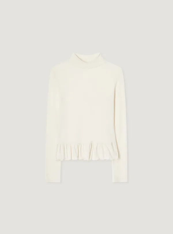 COON FRILL TURTLE TEE_CREAM