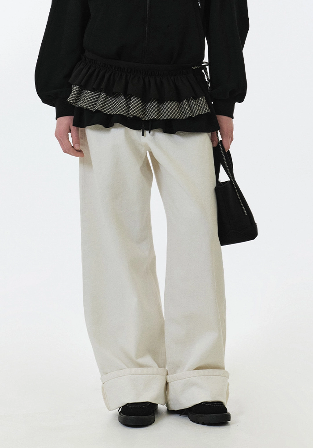 그로브 SOLENE CHECK LAYERED SKIRT 상품 이미지 2