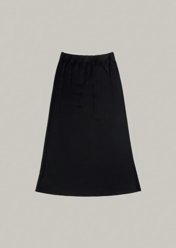 jersey long skirt (black)