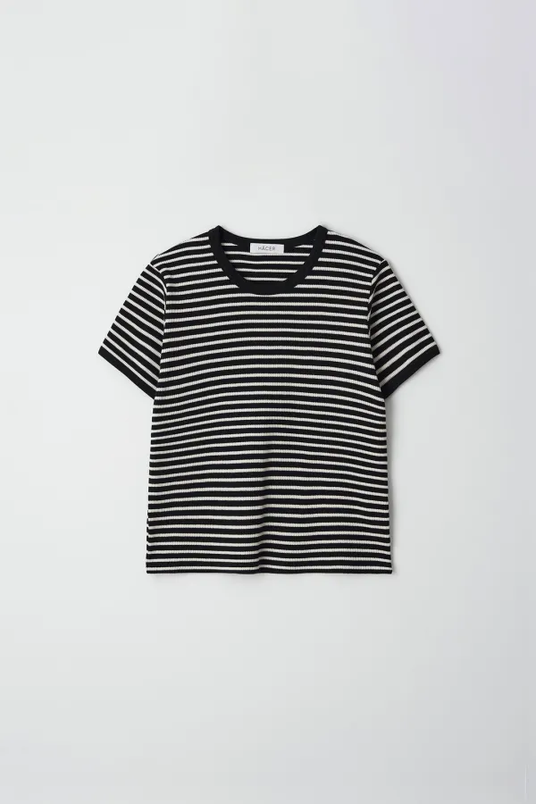 [15th] Stripe Waffle Tee