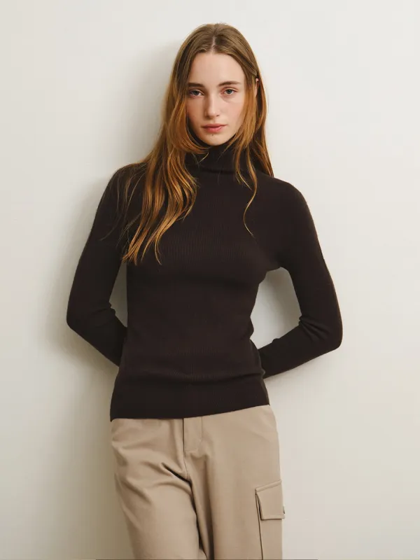 LUNET soft touch turtleneck knit_4colors