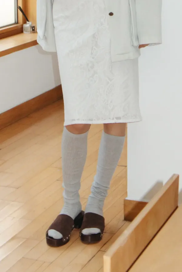 Sheer Socks (Light Gray / Dark Gray)