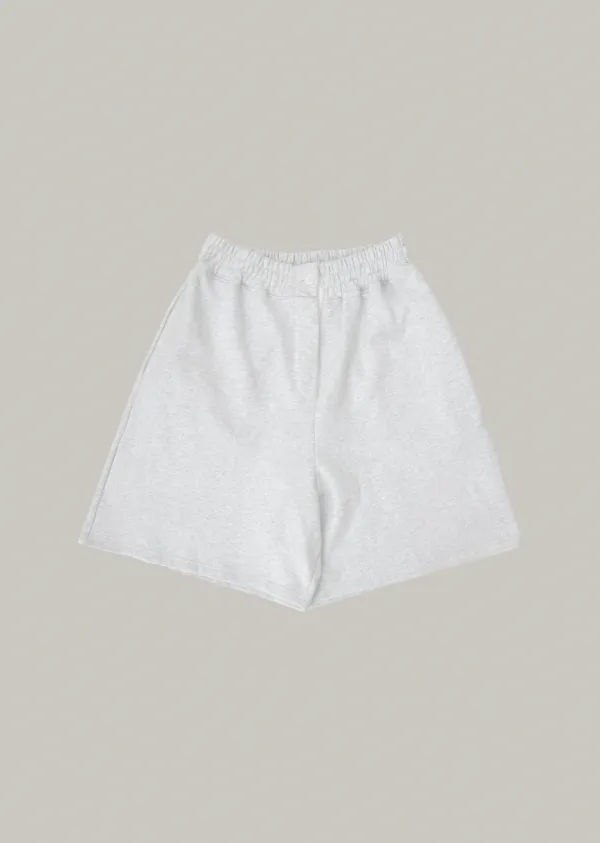 easy cotton shorts (white melange)