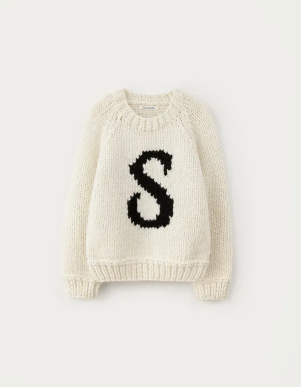 10.30 출고 Symbol Logo Handmade Sweater - Ivory