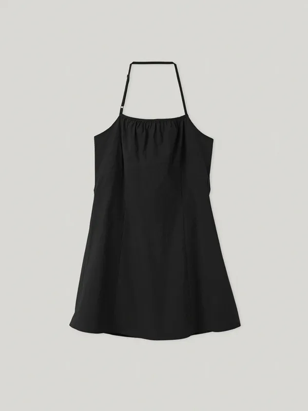 Teacup Halter Neck One Piece Black