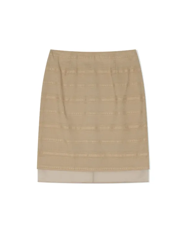 SHEER MIDI SKIRT (2color,2size)