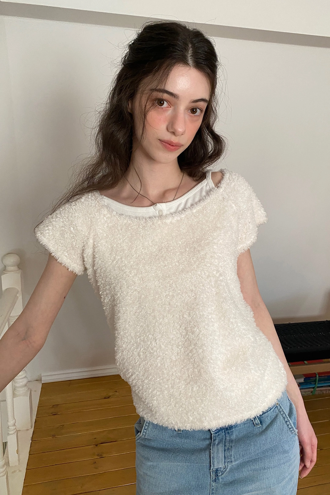 리리수 Bosong T-shirts / Cream 상품 이미지 3