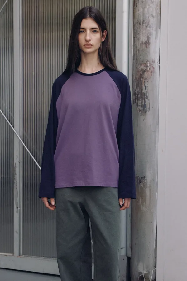 raglan loose tee - purple