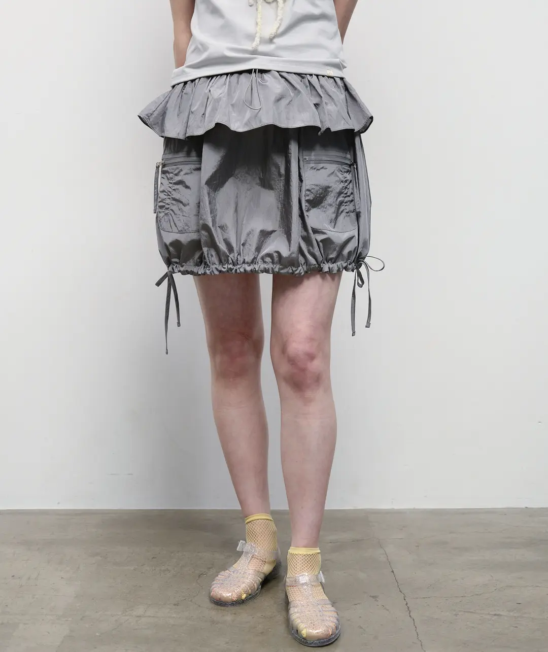 타입서비스 Shiny Balloon Skirt [Charcoal] 상품 이미지 2