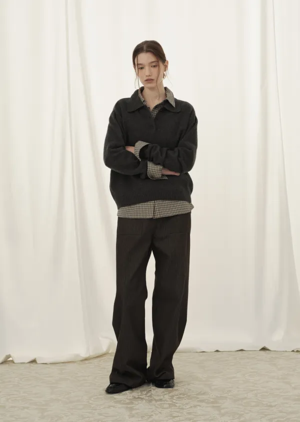 UTILITY FATIGUE PANTS (brown herringbone)
