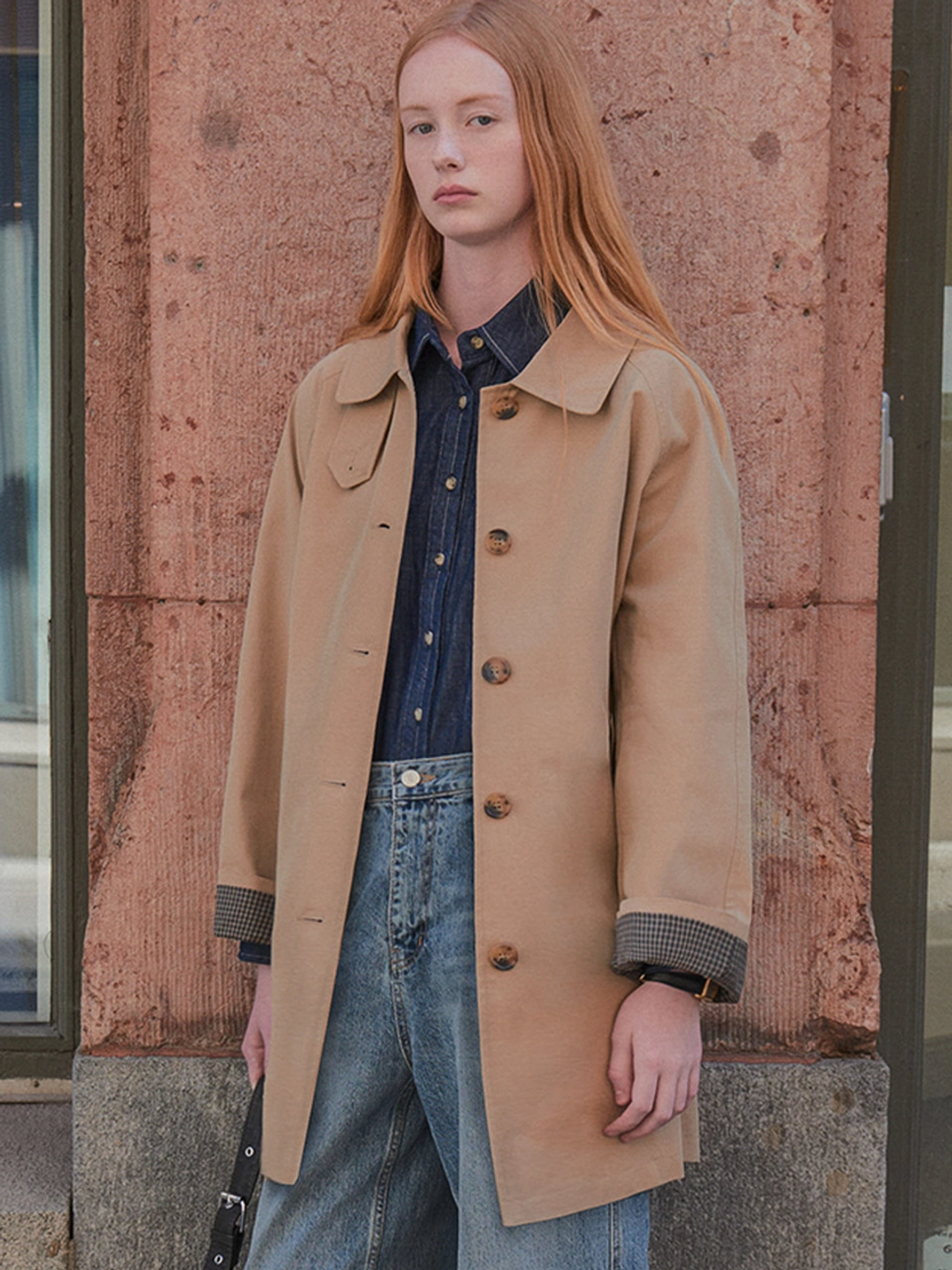 노운베러 Rollup check half coat [KNFW01CT01]_[2color] 상품 이미지 2