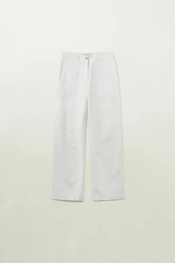 Linefall linen pants (Ivory)