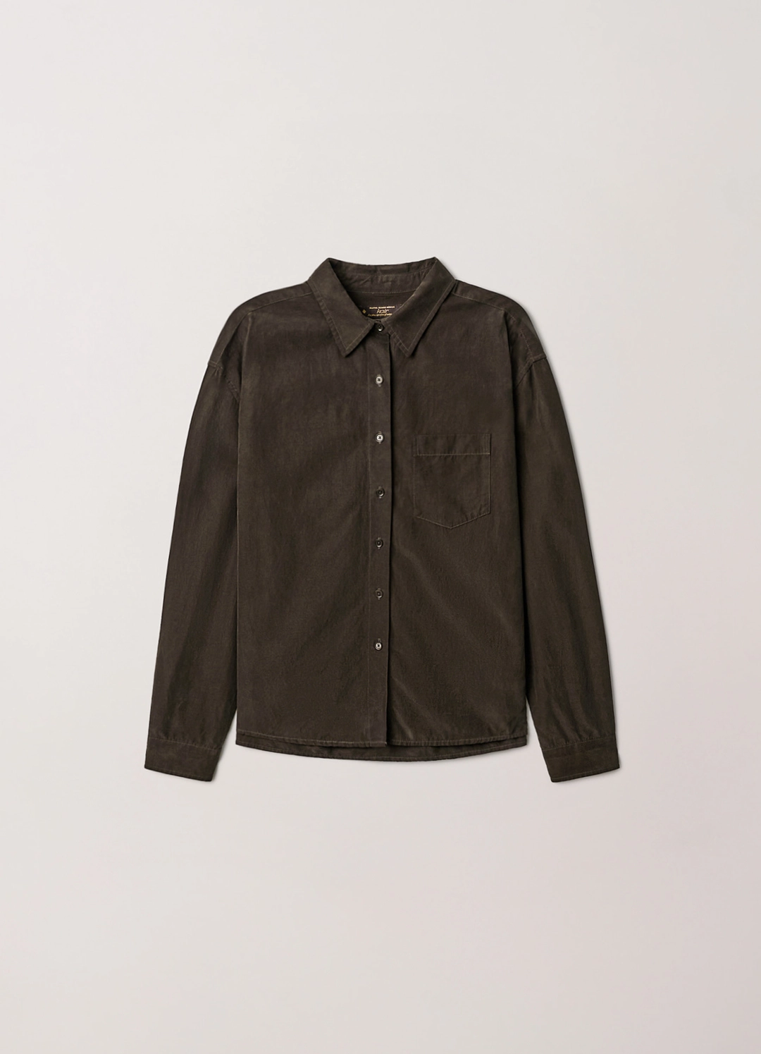 카이르 Washed Bemberg Cupra Blouse (Brown) 상품 이미지 1