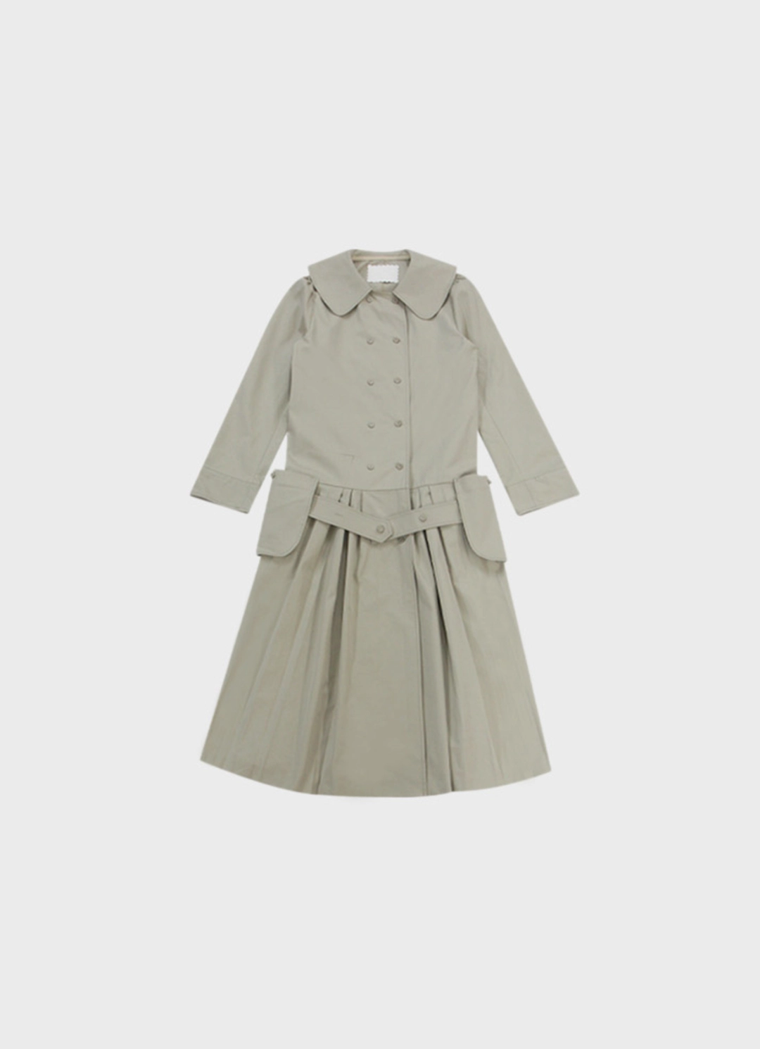 프레클 pleats trench coat in mint beige 상품 이미지 3