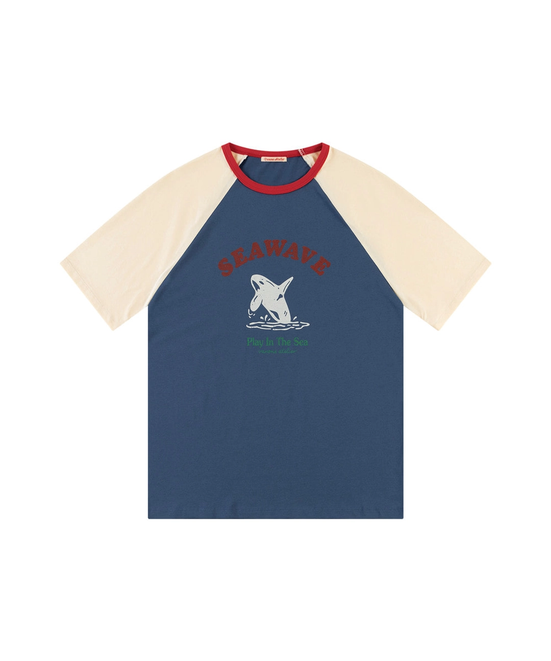 반원 아뜰리에 A3611 Seawave 래글런 티셔츠_Vintage blue 상품 이미지 1