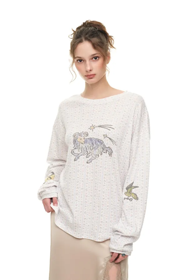 [9. 30 예약 발송] WALLPAPER POINTELLE LONG SLEEVE T-SHIRT (WHITE)