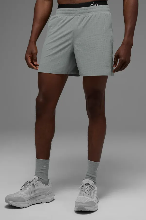5" Traction Running Short - Lunar Grey