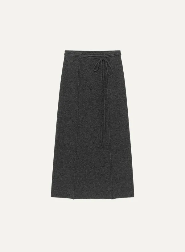 Claudia Knit Skirt Melange Gray