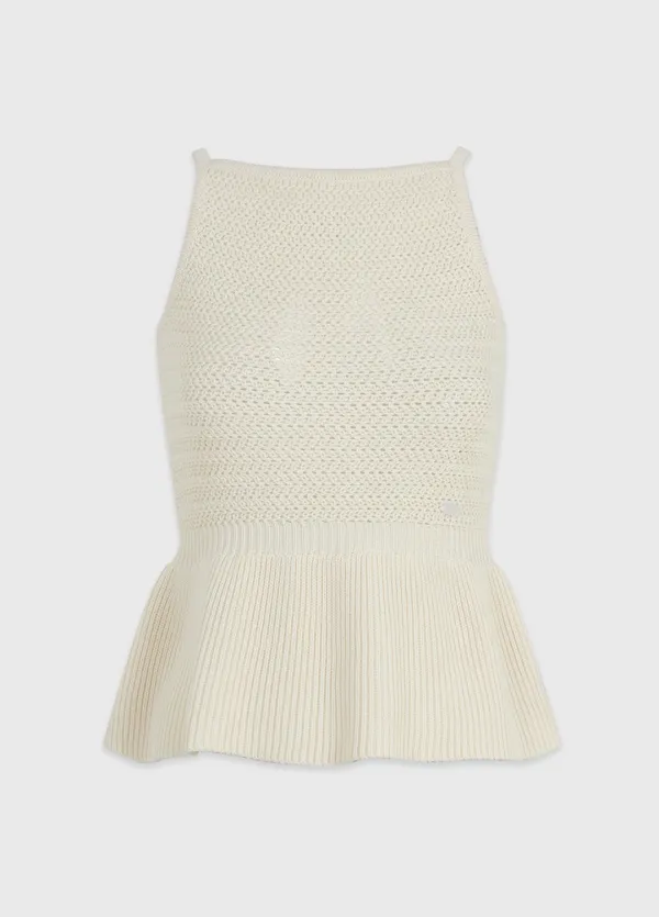 [44-120]  Ovina Peplum Bustier  오비나 페플럼 뷔스티에 (여름-여름휴가룩-여름나시-데일리룩-데이트룩-바캉스룩-휴가룩-페미닌-슬림핏-페플럼-뷔스티에-니트뷔스티에-자체제작) 