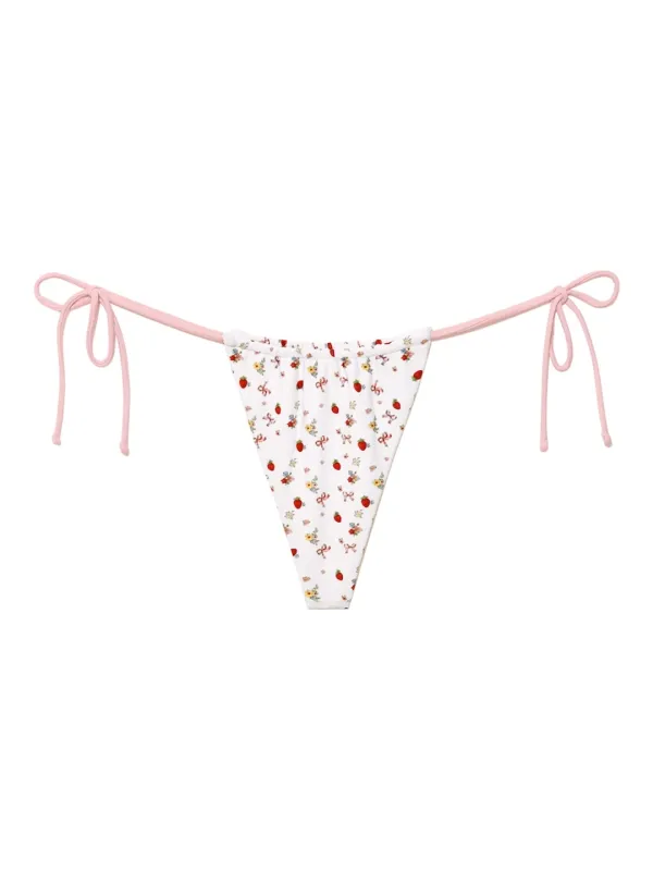 STRING BIKINI BOTTOM (STRAWBERRY BOW)