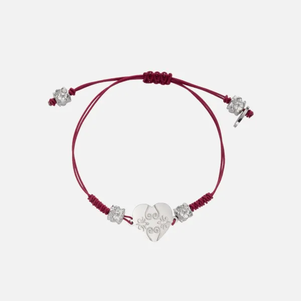 heart bloom bracelet-red