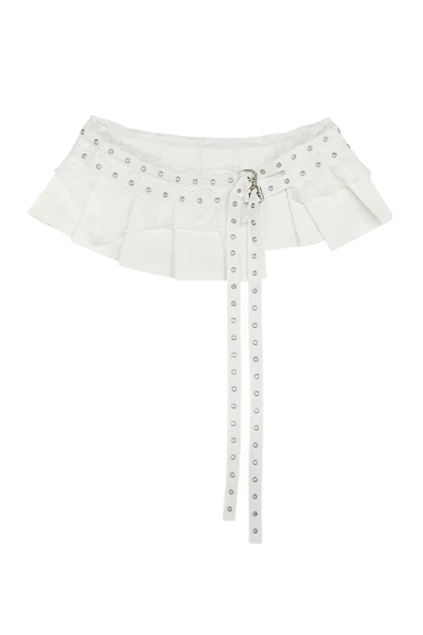 EYELET PLEATS BELT (IVO)