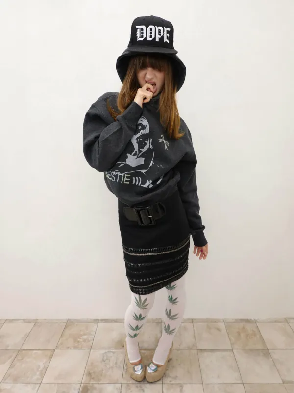Bestie Hoodie Melange Charcoal