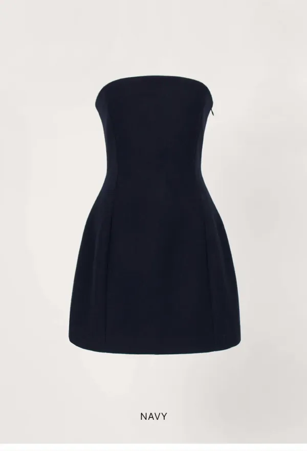 VOLUME TUBE DRESS_NAVY